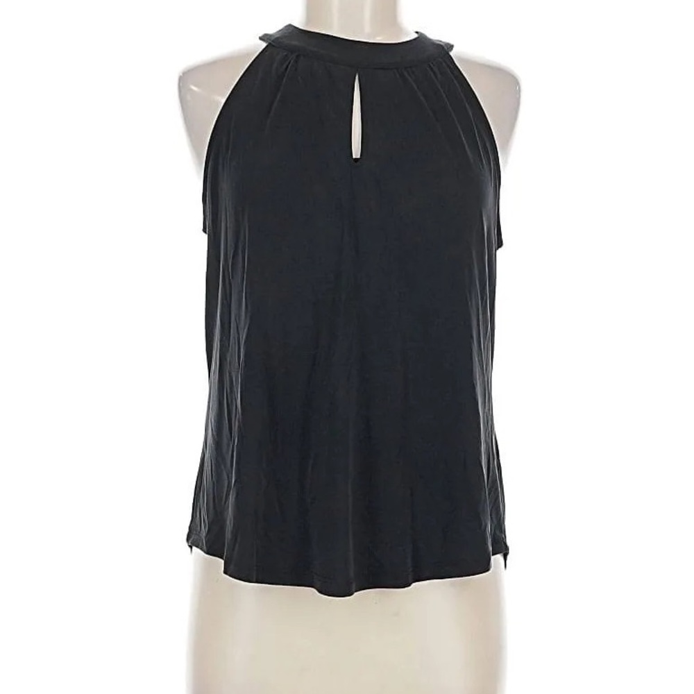 Chic Black Keyhole Blouse